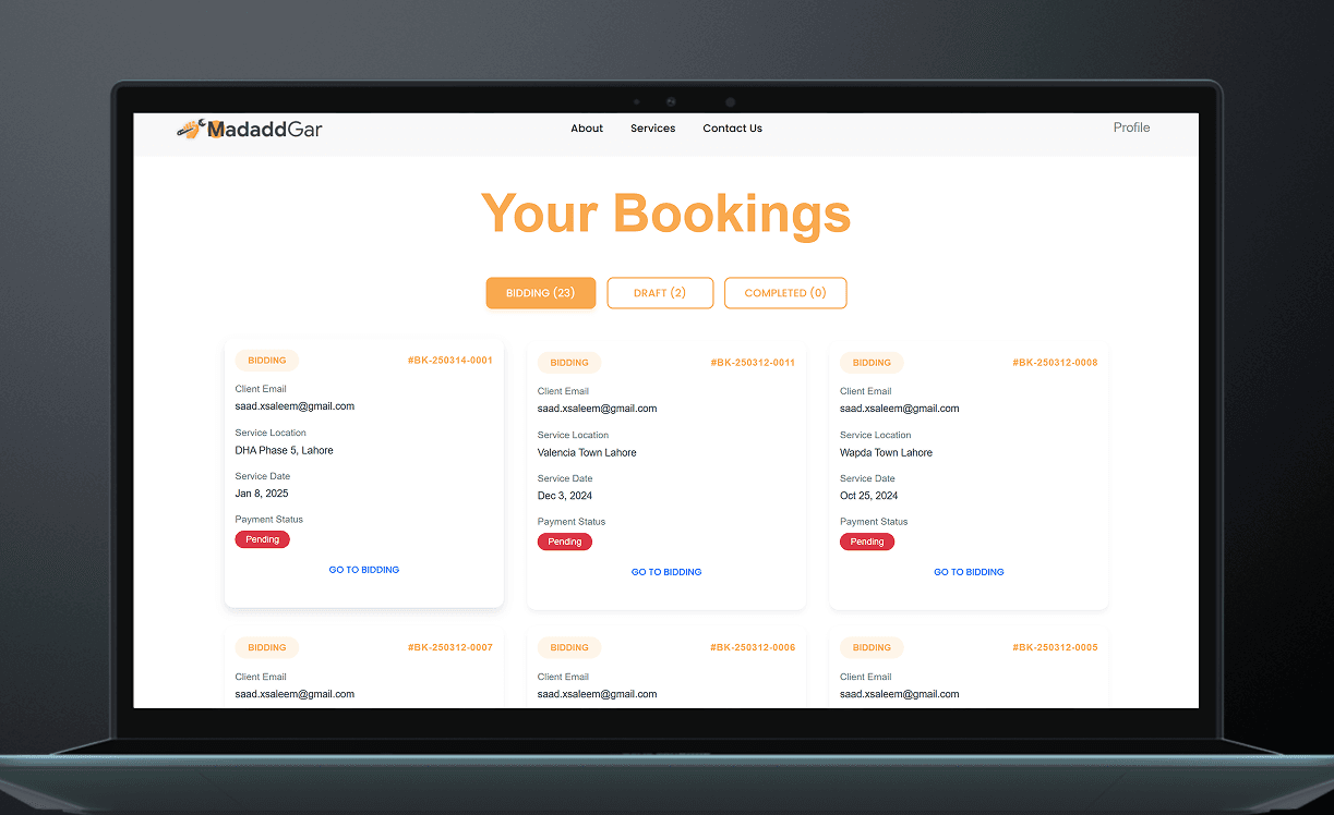 MadaddGar Web App
